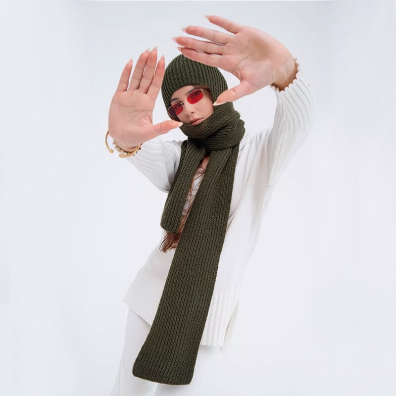 Knitted Hat Scarf Manufacturer - OEM Manufacturer's New Unisex Wool Hooded