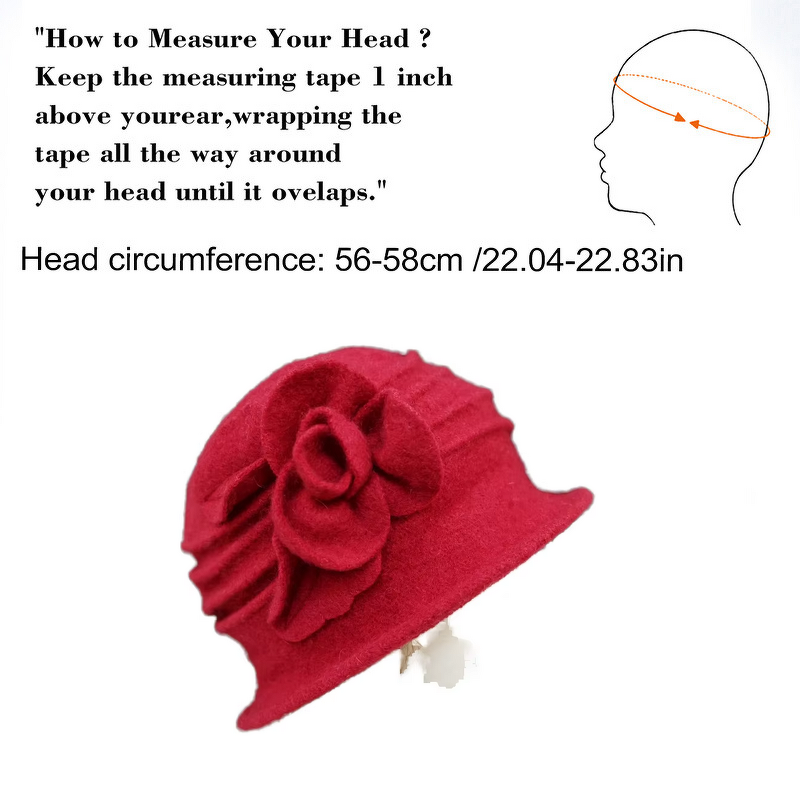Wool Cloche Hat Manufacturer - OEM Unisex All Seasons Character Felt Floral