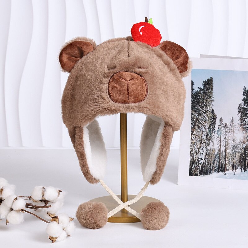 Faux Fur Hat Factory - OEM Custom Cute Winter Warm Digital Printing Plush