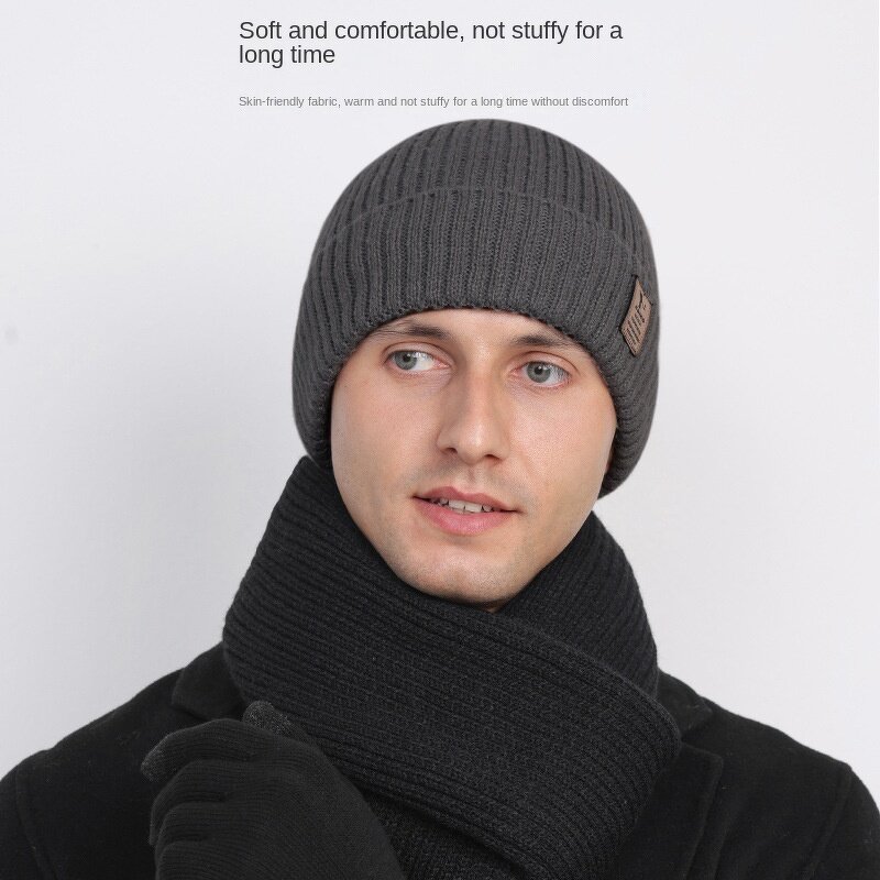 Knitted Set Supplier - OEM Customized DIY Handmade Men's Long Winter Three