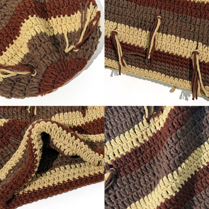 Slouchy Beanie Manufacturer - OEM Handmade Rainbow Striped Rasta Style