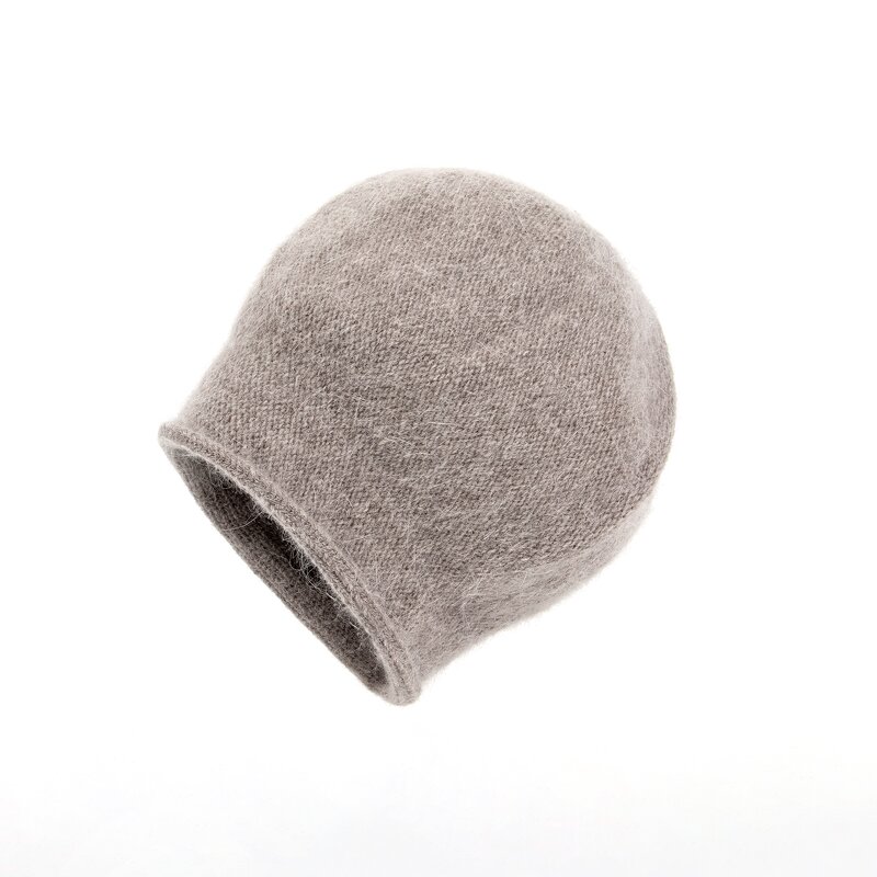Rabbit Fur Beanie Supplier - OEM 100% Warm Soft Knitted Lantern Hat