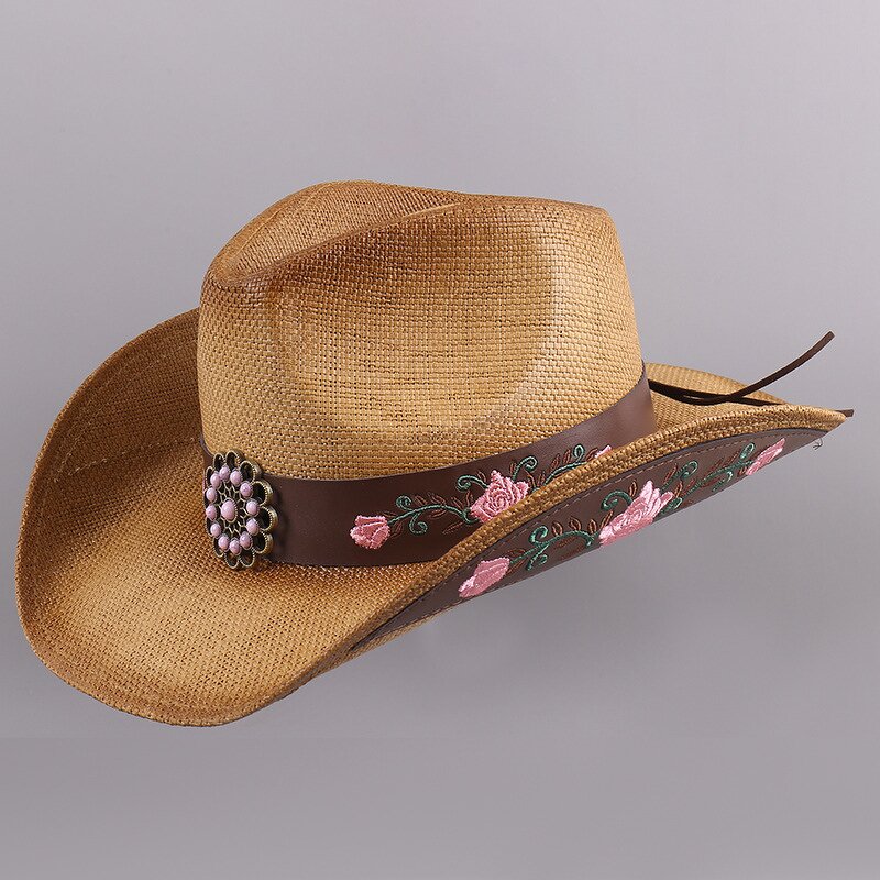 Cowgirl Hat Supplier - OEM Best Selling Unisex Embroidered Band Rodeo