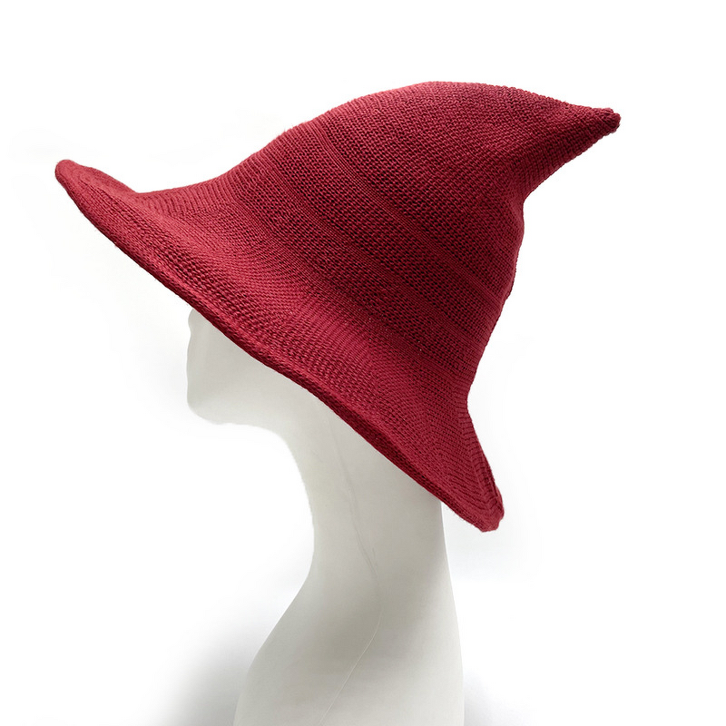 Halloween Wizard Hat Manufacturer - OEM Cross-Border Striped Cotton Knit 3D
