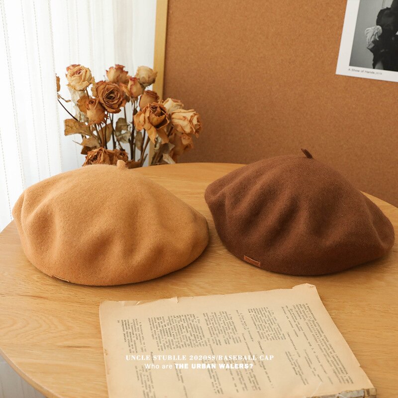 Women's Beret Supplier - OEM High Quality Vintage PU Leather Labeled