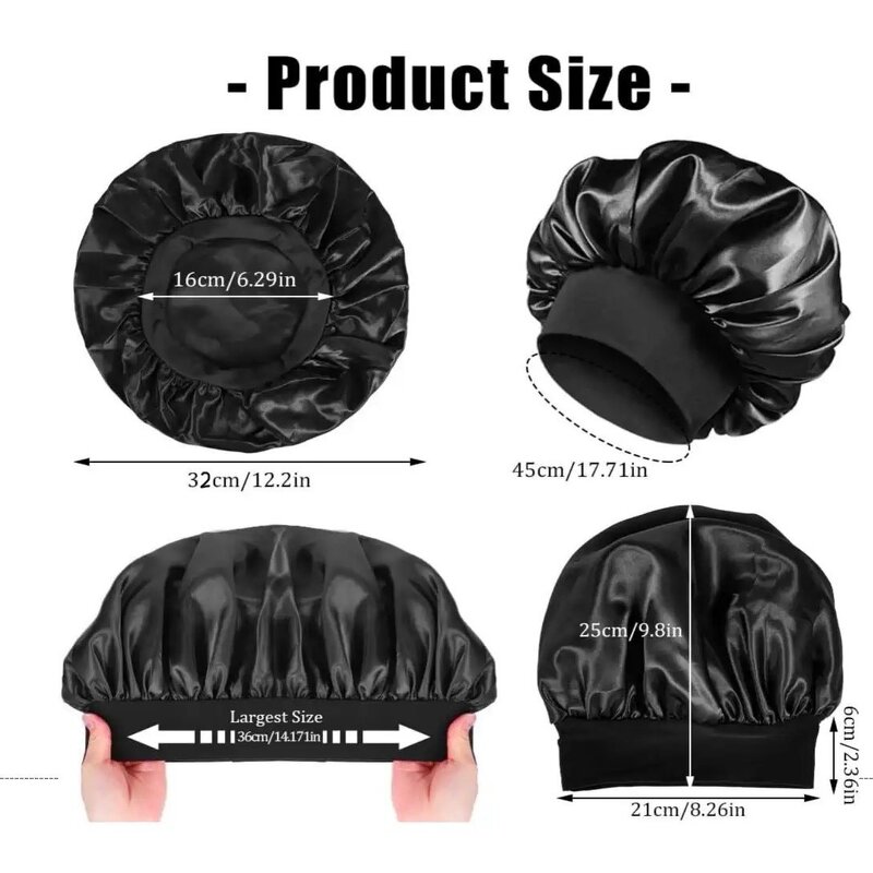 Sleep Bonnet Manufacturer - OEM Best Sell Women Girls Satin Silk Solid