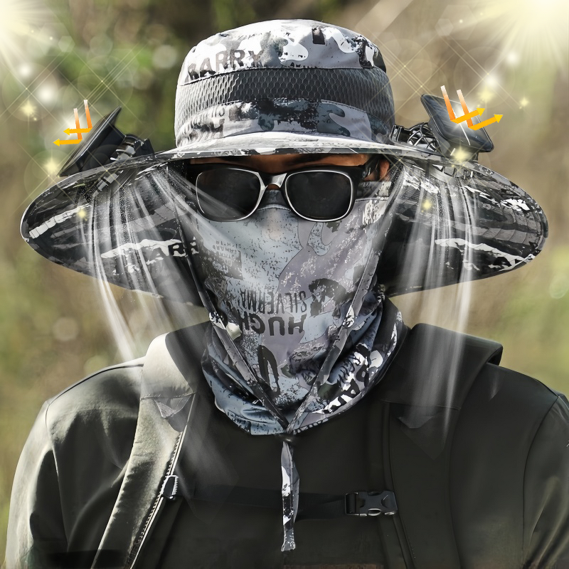 Solar Bucket Hat Manufacturer - OEM Custom Logo UPF50+ Dual Power Charging