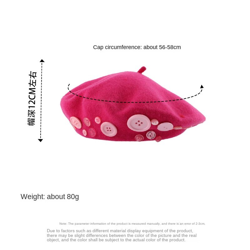 Woolen Beret Manufacturer - OEM Winter Coffee Brown Unisex Retro Character