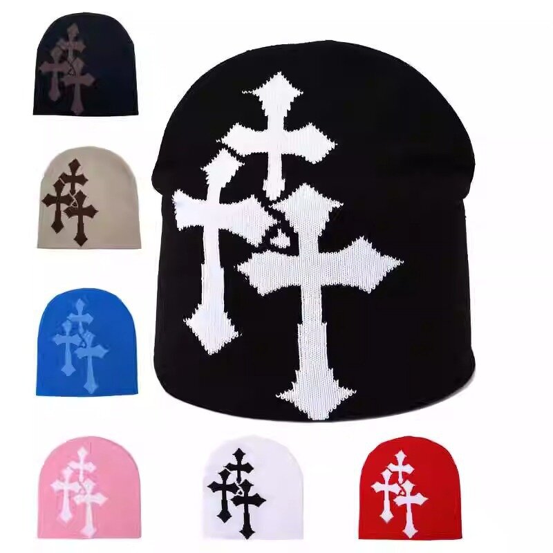 Knitted Beanie Supplier - OEM Custom Unisex Jacquard Cross European American