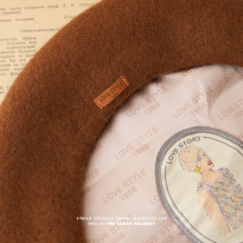 Women's Beret Supplier - OEM High Quality Vintage PU Leather Labeled