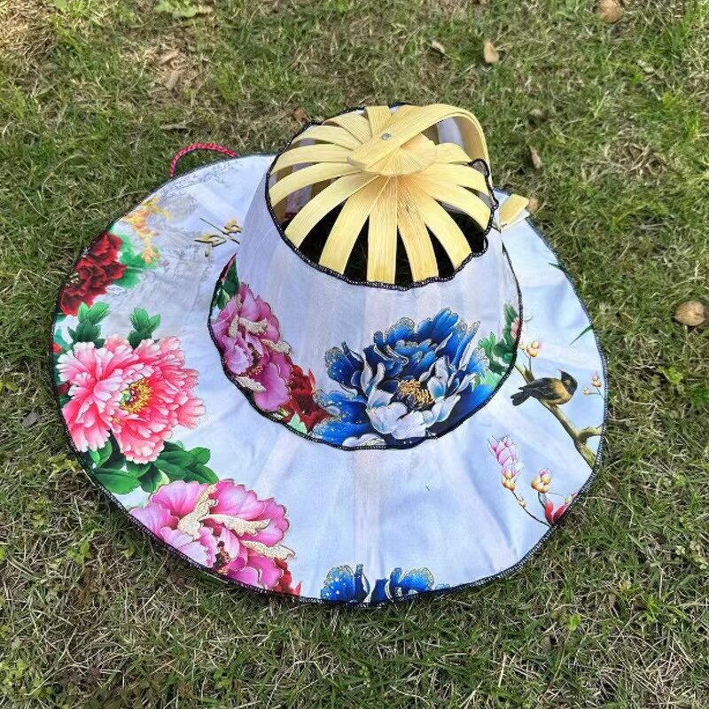 Portable Sun Hat Supplier - OEM Newest Selling 2 in 1 Bamboo Flower Fan