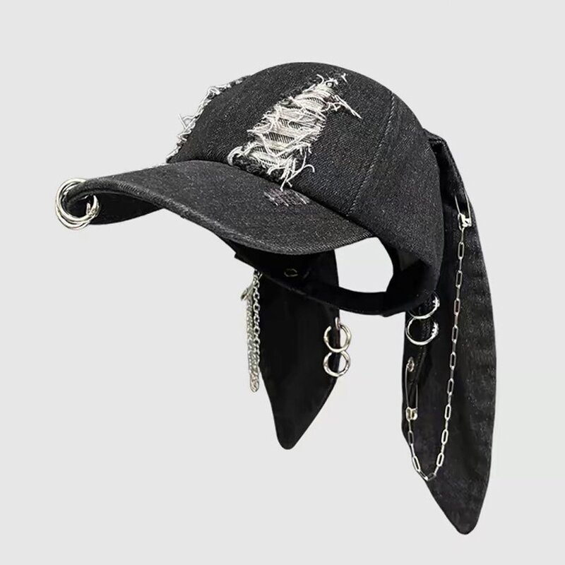 Baseball Cap Manufacturer - OEM Diablo Punk Y2K Rabbit Ear Denim Cowboy