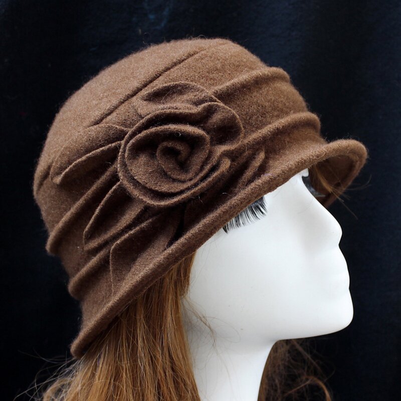 Wool Cloche Hat Manufacturer - OEM Unisex All Seasons Character Felt Floral