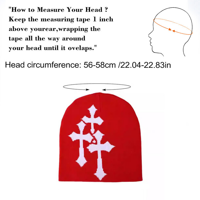 Knitted Beanie Supplier - OEM Custom Unisex Jacquard Cross European American