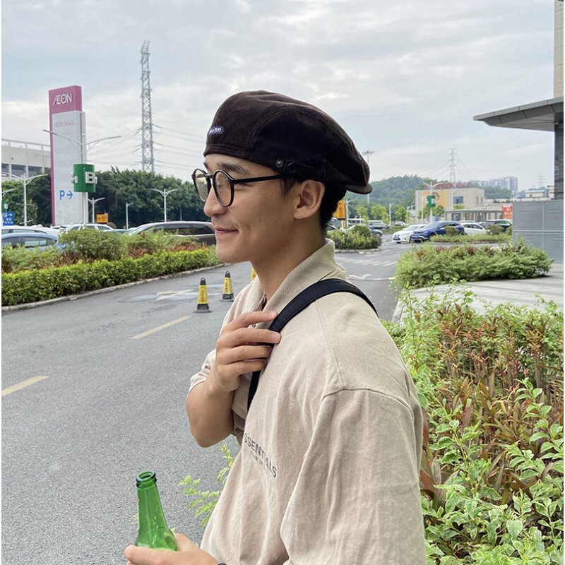 Ivy Hat Supplier - OEM Japanese Retro Newsboy Warm Character Y2K Printed