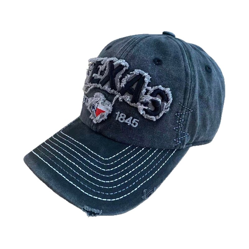 Baseball Cap Manufacturer - OEM Cross-border Retro Denim Texas Embroidered
