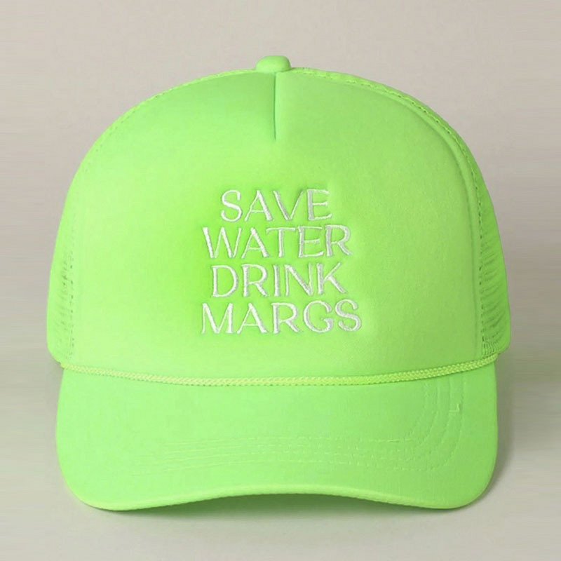 Baseball Cap Factory - OEM New Fashion Letter Embroidery Strap Mesh PVC