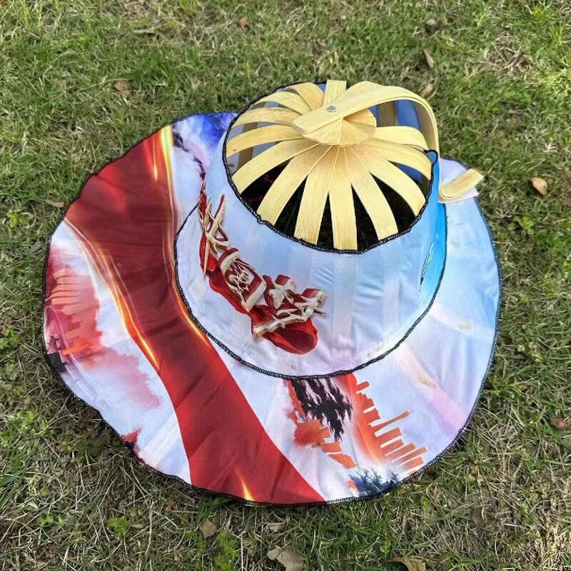 Portable Sun Hat Supplier - OEM Newest Selling 2 in 1 Bamboo Flower Fan
