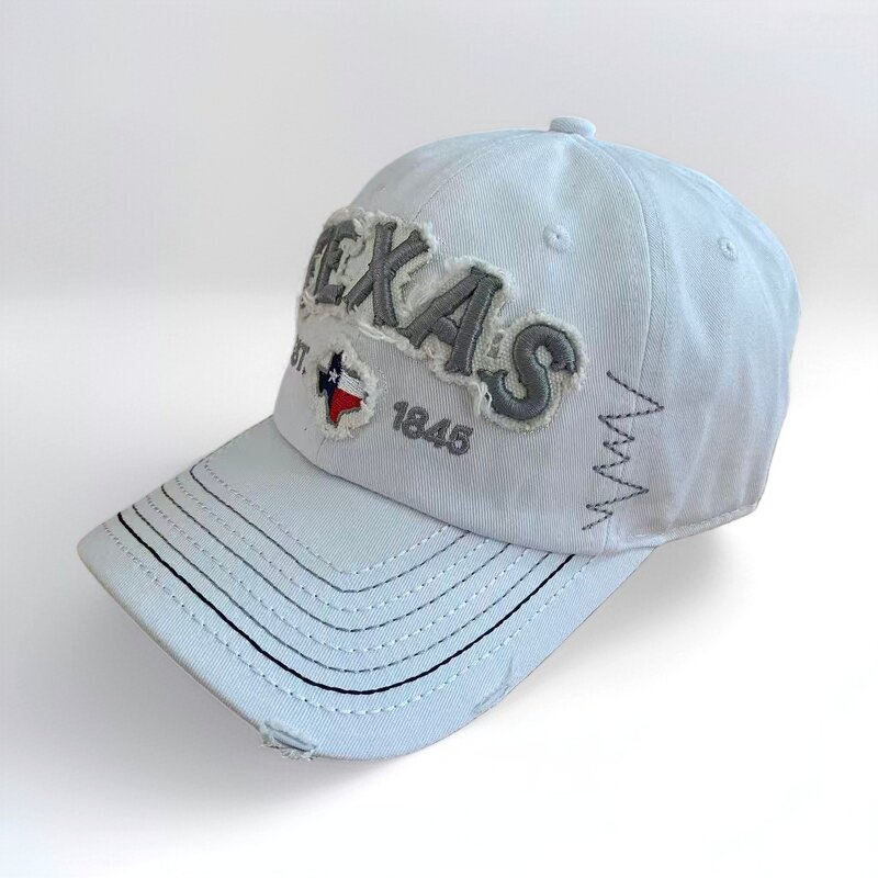 Baseball Cap Manufacturer - OEM Cross-border Retro Denim Texas Embroidered