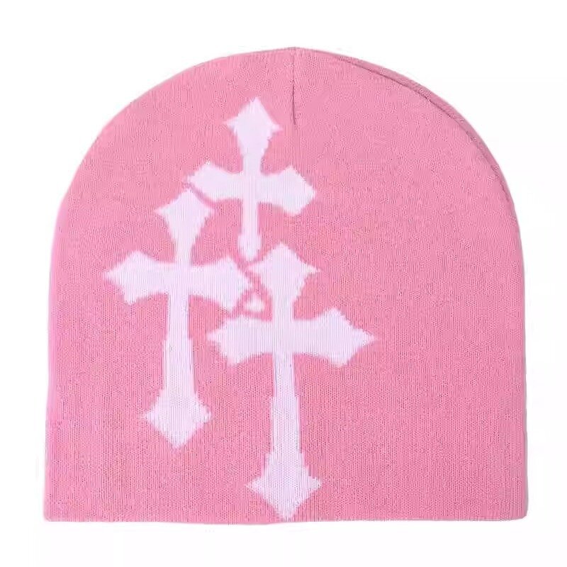 Knitted Beanie Supplier - OEM Custom Unisex Jacquard Cross European American