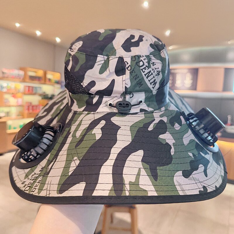 Solar Fan Hat Manufacturer - OEM Latest Hot Sale Men's Wide Brim Power USB