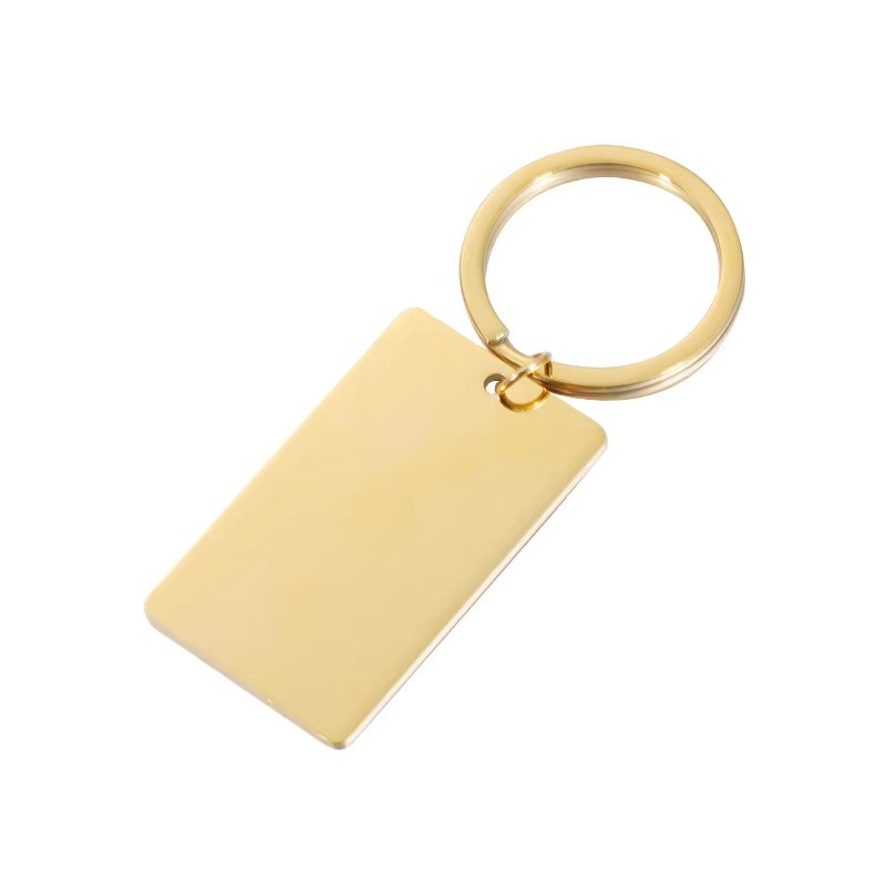 Rectangle Keychain Factory - OEM 24K Gold Plated Blank