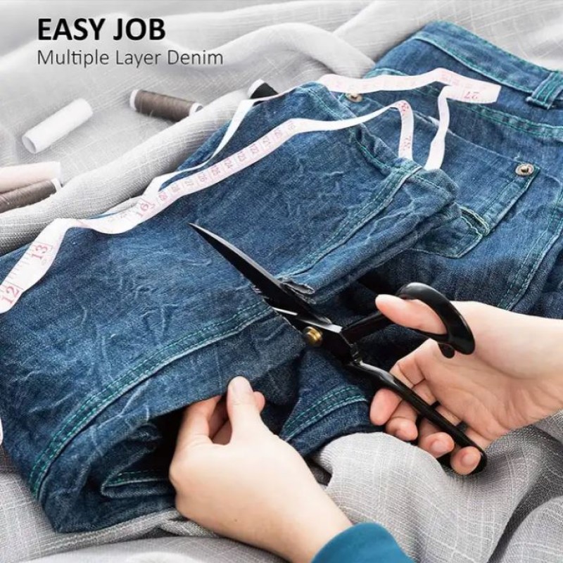 Heavy Duty Scissors Factory - OEM Black Coated Leather