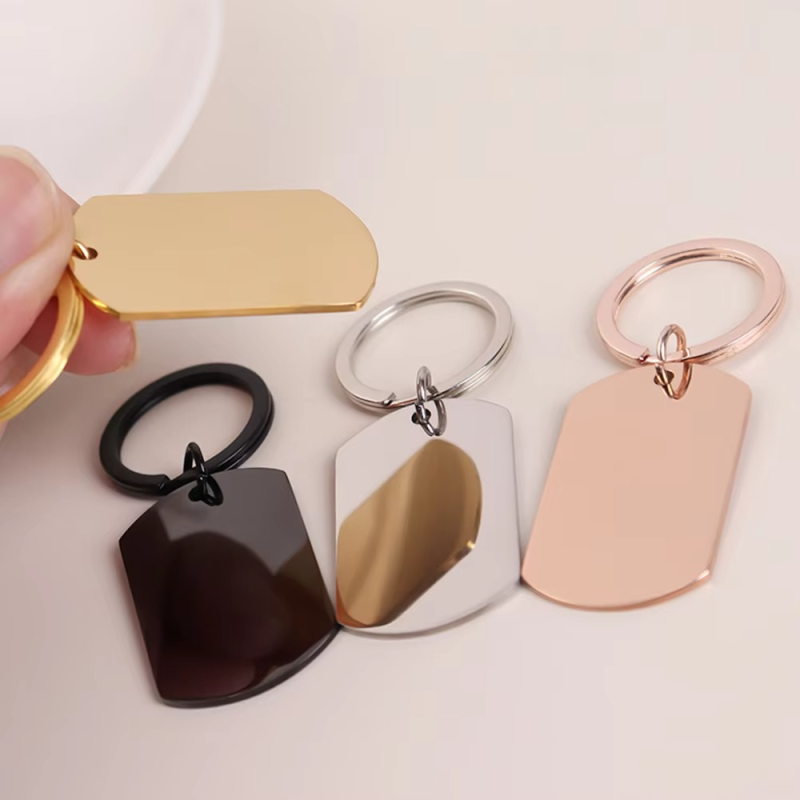 Stainless Steel Keychain Manufacturer - OEM DIY Laser Logo