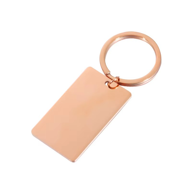 Rectangle Keychain Factory - OEM 24K Gold Plated Blank