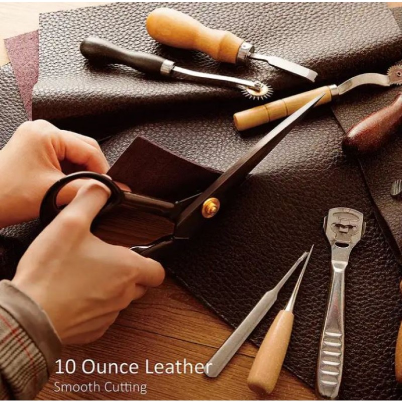 Heavy Duty Scissors Factory - OEM Black Coated Leather