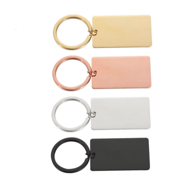 Rectangle Keychain Factory - OEM 24K Gold Plated Blank