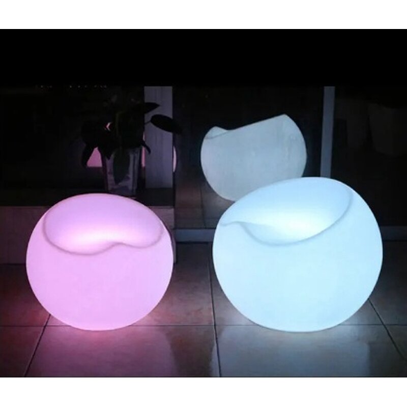 Plastic Stool Manufacturer - OEM Apple-shaped Chair LED Light Bar