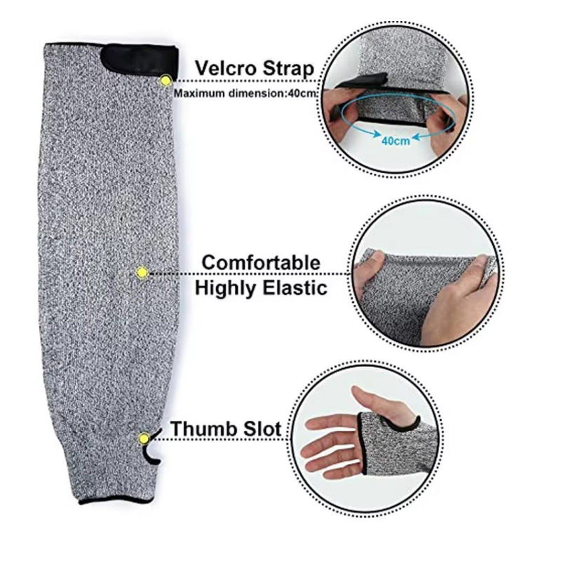 Anti-Cut Sleeves Supplier - OEM ANSI A5 Cut Resistant with Thumb
