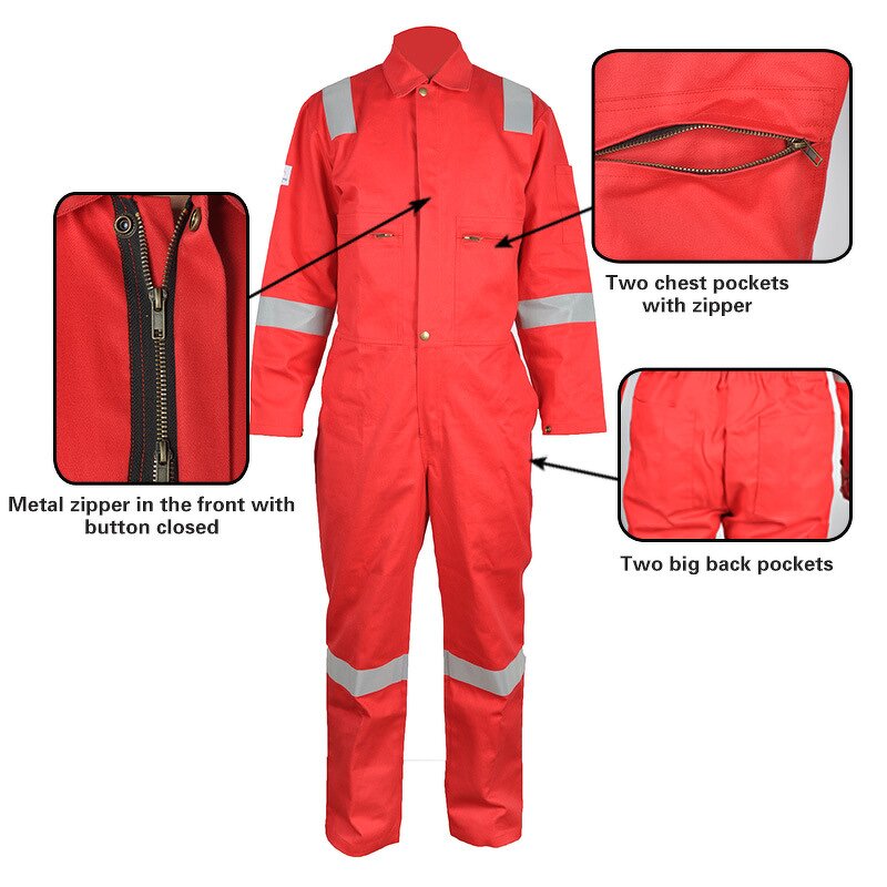 Paintball Coveralls Supplier - OEM Trendy Style CVC 65% Cotton Safety