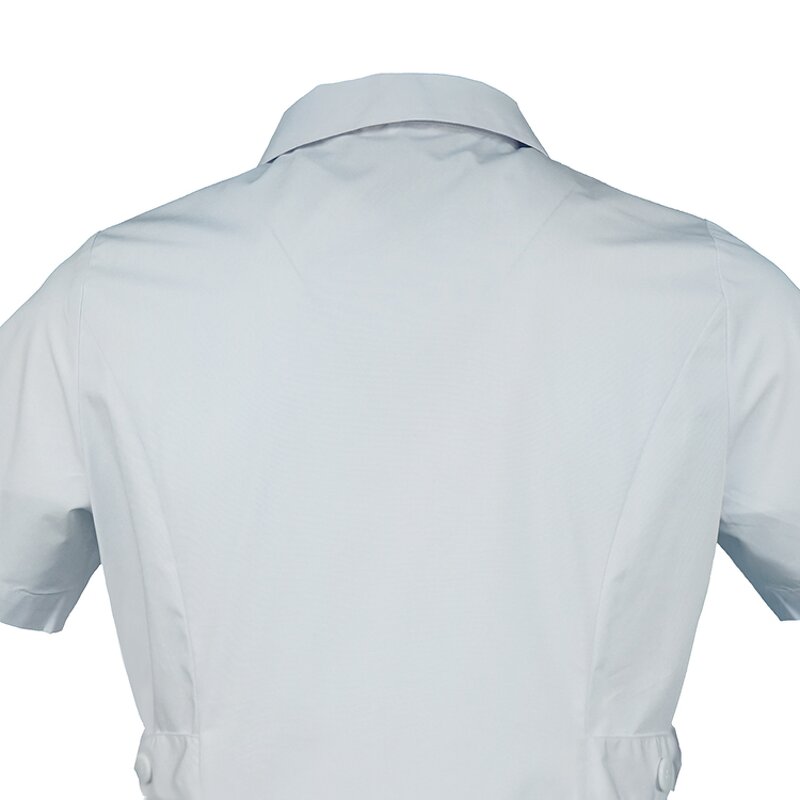 Nurse Uniform Dress Factory - OEM Summer Short Sleeve Cotton Twill