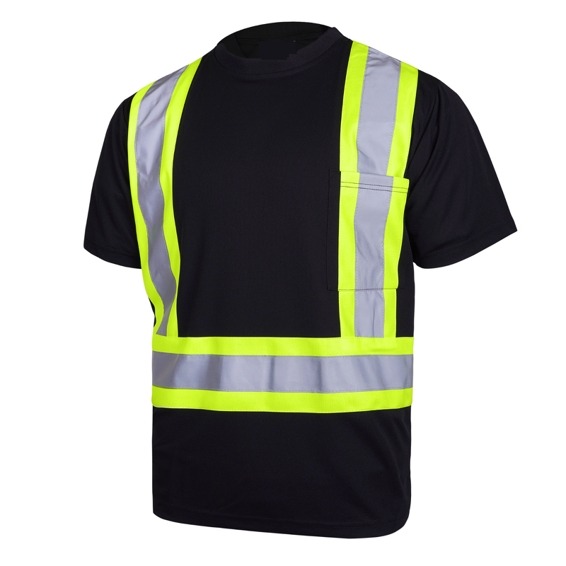 Hi Vis T-shirt Manufacturer - OEM Two Tone Wide Reflective Tapes Cotton