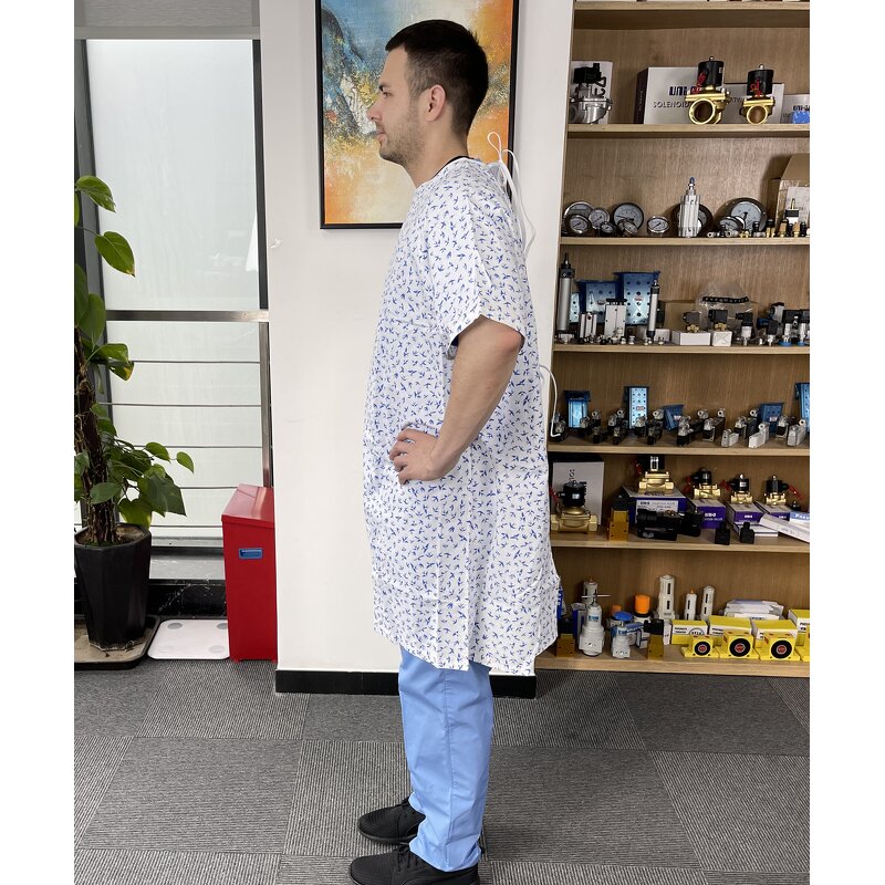 Hospital Gowns Manufacturer - OEM Simple Tie up Tie-back Cotton Comfortable