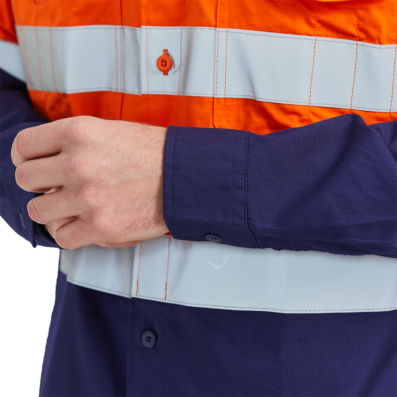 Hi Vis Shirt Supplier - OEM 180gsm 100% Cotton Long Sleeve Safety