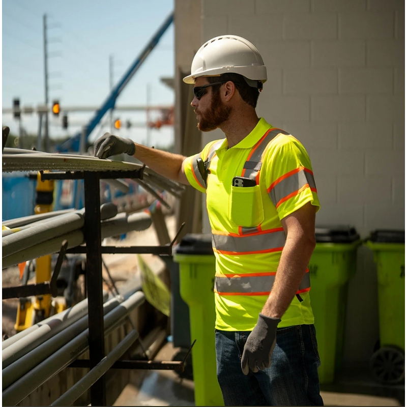 Hi Vis Polo Shirt Manufacturer - OEM 100% Polyester ANSI Class 3 Anti