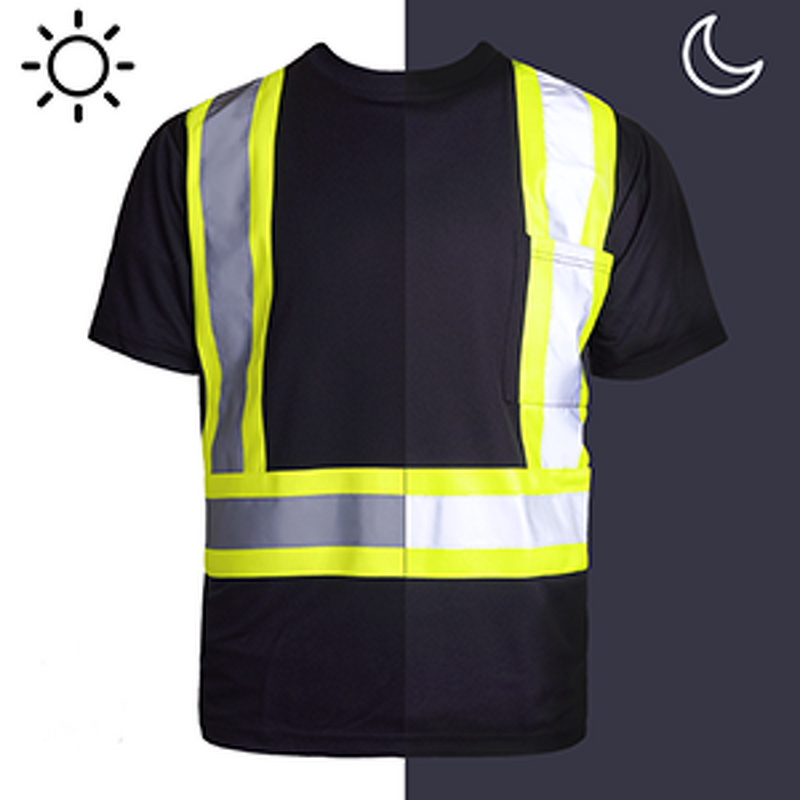 Hi Vis T-shirt Manufacturer - OEM Two Tone Wide Reflective Tapes Cotton