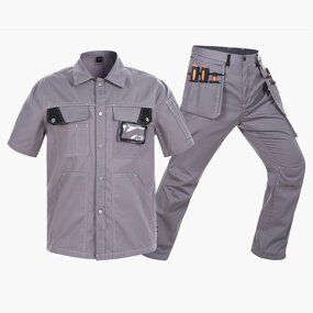 Workwear Sets Manufacturer - OEM Warehouse Staff Summer Embroidery Name
