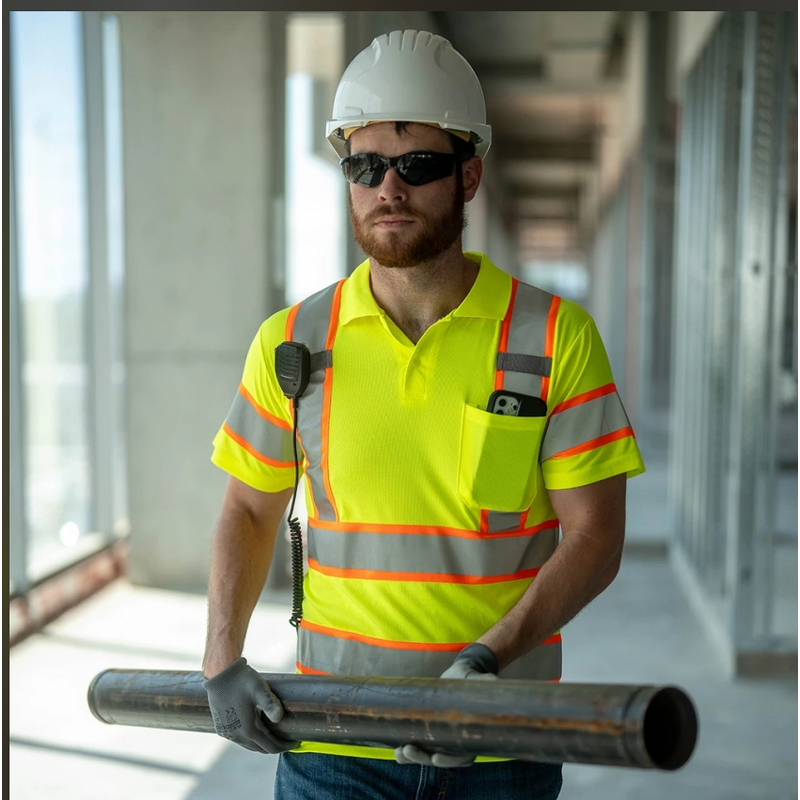 Hi Vis Polo Shirt Manufacturer - OEM 100% Polyester ANSI Class 3 Anti