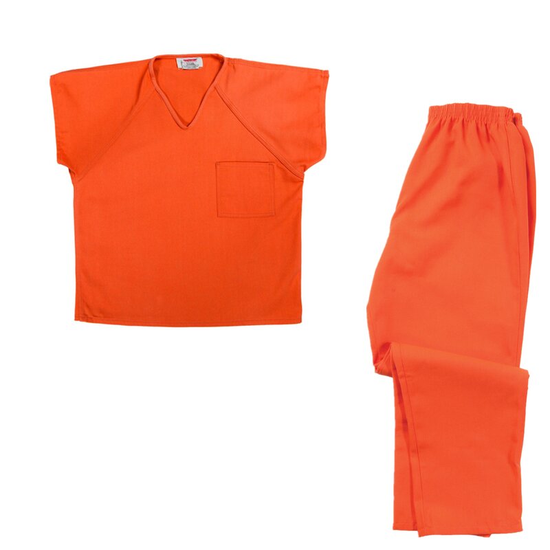 Prisoner Costume Factory - OEM Orange Adult Halloween Inmate Jumpsuit