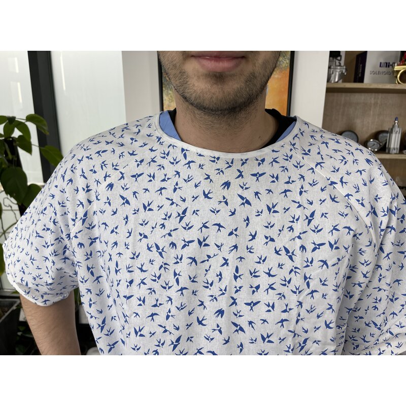 Hospital Gowns Manufacturer - OEM Simple Tie up Tie-back Cotton Comfortable