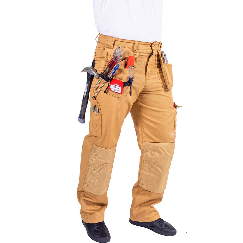 Cargo Work Pants Factory - OEM Men's Industrial Canvas Knee Pads Grey