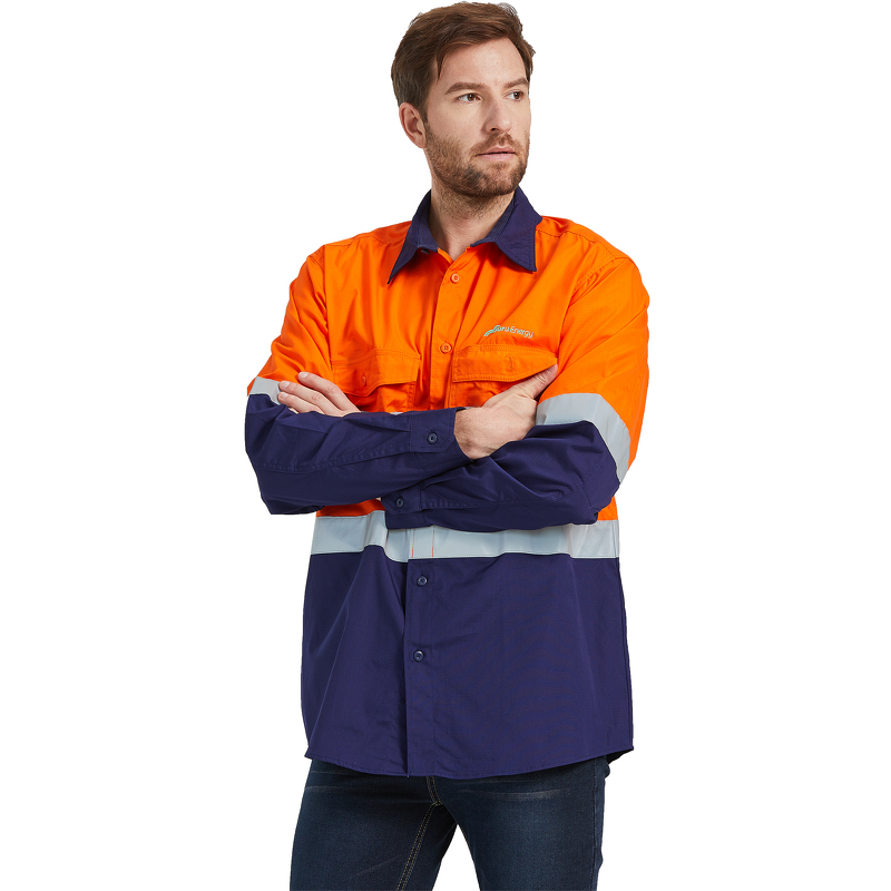 Hi Vis Shirt Supplier - OEM 180gsm 100% Cotton Long Sleeve Safety