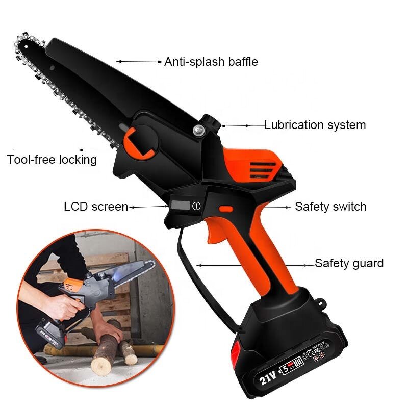 Battery Chainsaw Manufacturer - OEM Household Portable Wood Cutting Cordless