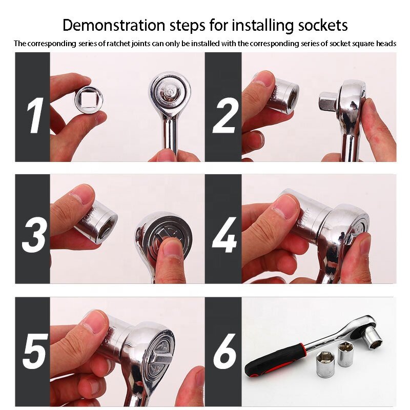 Socket Ratchet Set Manufacturer - OEM Factory Sale 12-PC Chrome Vanadium