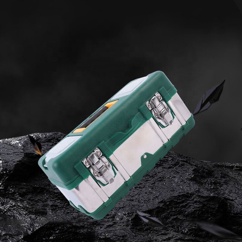 Hard Plastic Toolbox Manufacturer - OEM Steel Lock Rolling Storage Case Set