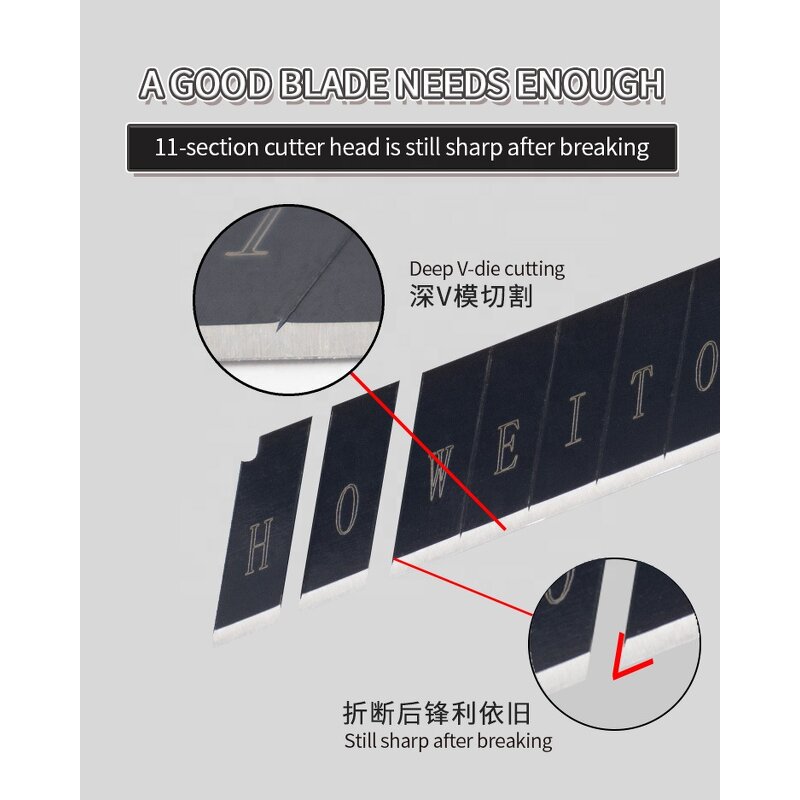 Utility Knife Blade Factory - OEM Custom SK4 18MM 0.5-0.6mm Thickness